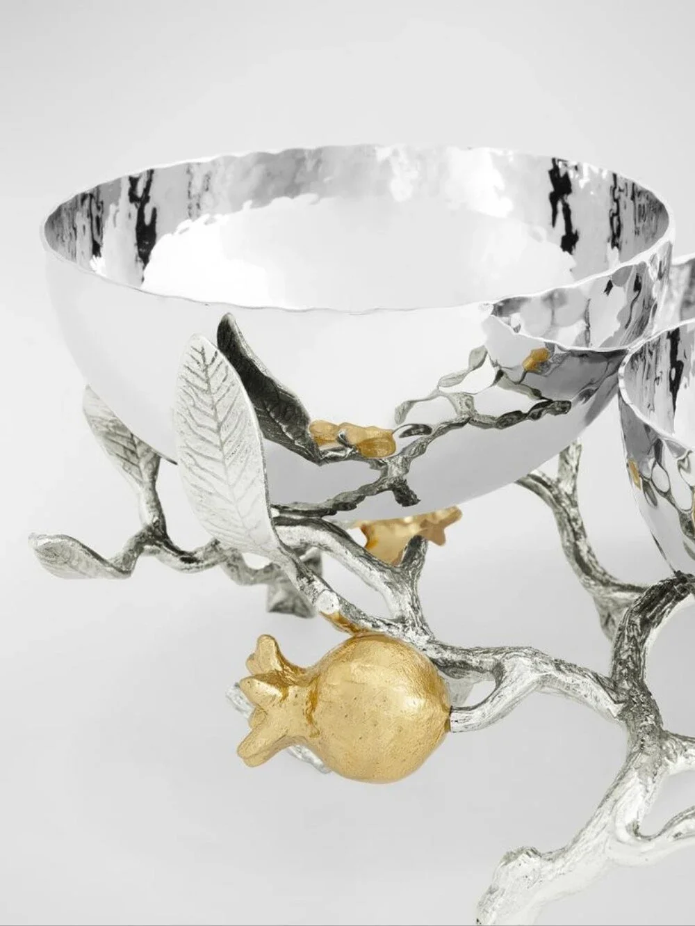 Michael Aram Pomegranate Silver and Gold Triple Bowl